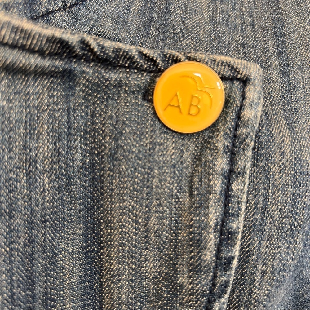 Vintage Apple Bottoms Denim Jacket with Yellow Signature Buttons - Picture 3 of 15
